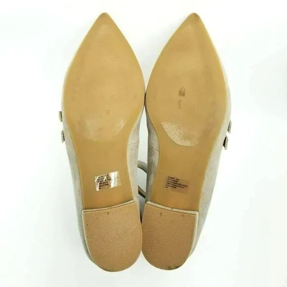 Design Lab Lord &amp; Taylor Womens Mabel Ballet Flat Pointed Toe Mary Jane Shoe 8.5