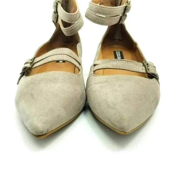Design Lab Lord &amp; Taylor Womens Mabel Ballet Flat Pointed Toe Mary Jane Shoe 8.5