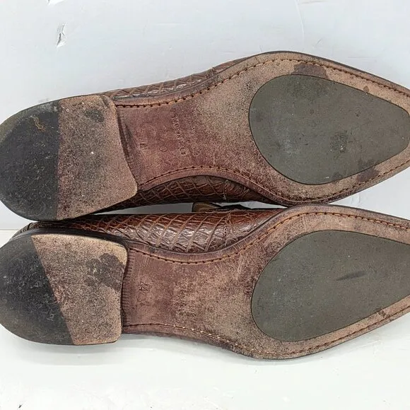 DF 8:18  GENUINE ALLIGATOR Mens LOAFERS SHOES EXOTIC Horsebit  Sz 10