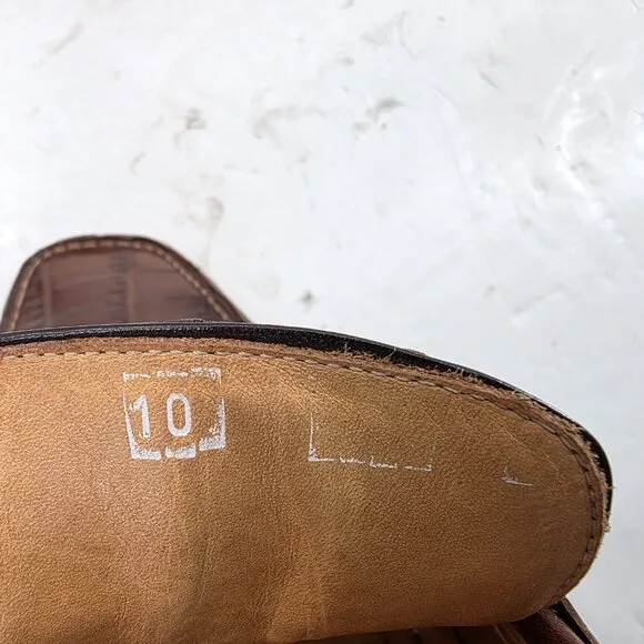 DF 8:18  GENUINE ALLIGATOR Mens LOAFERS SHOES EXOTIC Horsebit  Sz 10