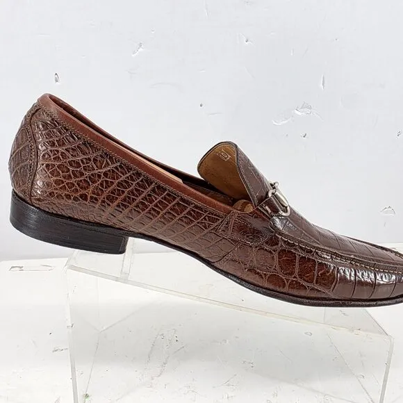 DF 8:18  GENUINE ALLIGATOR Mens LOAFERS SHOES EXOTIC Horsebit  Sz 10