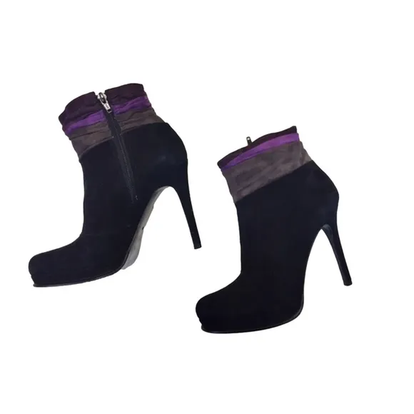 Diane Von Furstenberg Suede Platform Ankle Boots