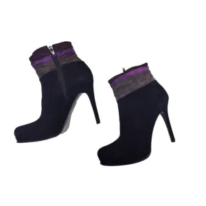 Diane Von Furstenberg Suede Platform Ankle Boots