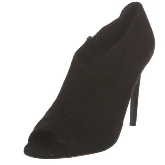 Diane von Furstenberg Violet Peep Toe Ankle Booties | Suede Heels Size 8.5