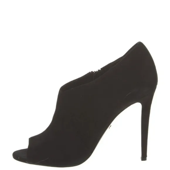 Diane von Furstenberg Violet Peep Toe Ankle Booties | Suede Heels Size 8.5