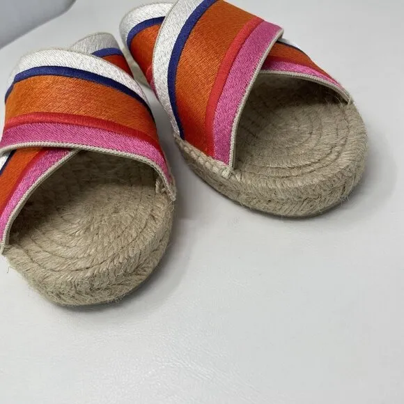 Diane Von Furstenberg x Castaner Paos Espadrille Sandals Womens 37 US 6.5 Stripe