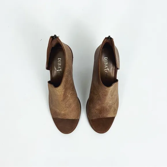 Diba True Honey Suckle Block-Heel Leather Sandals in Tan | Size 7