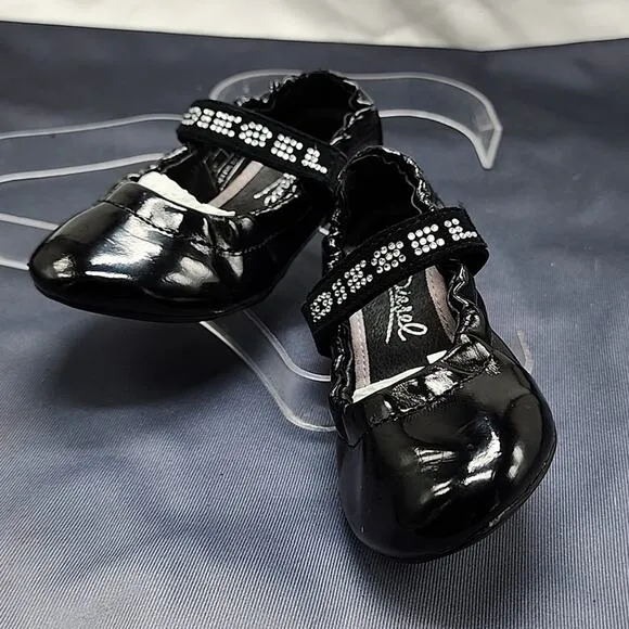 DIESEL STYLE BALLET BLACK PATENT LEATHER BALLET BABY FLATS BABY NEW WNB SIZE 6