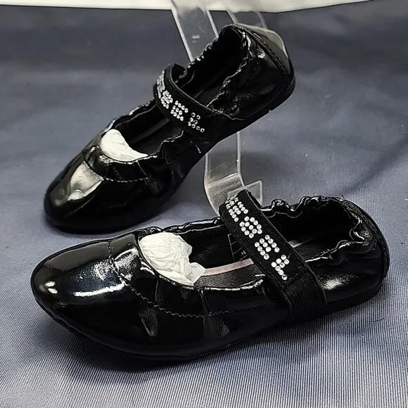 DIESEL STYLE BALLET BLACK PATENT LEATHER BALLET BABY FLATS BABY NEW WNB SIZE 6