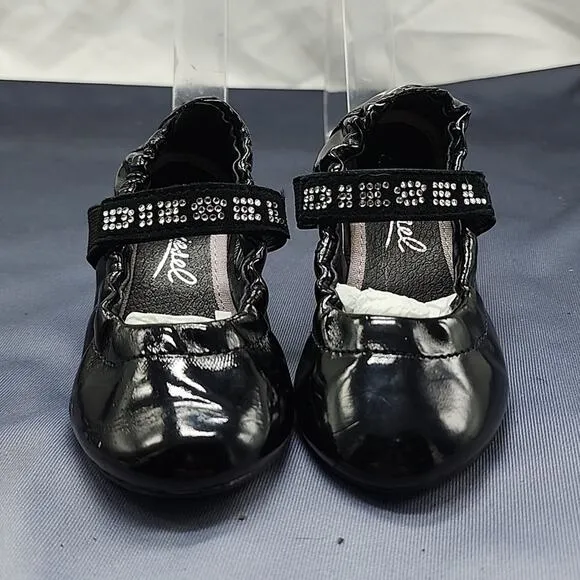 DIESEL STYLE BALLET BLACK PATENT LEATHER BALLET BABY FLATS BABY NEW WNB SIZE 6