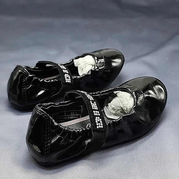 DIESEL STYLE BALLET BLACK PATENT LEATHER BALLET BABY FLATS BABY NEW WNB SIZE 6