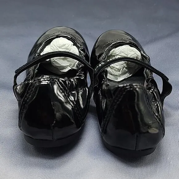 DIESEL STYLE BALLET BLACK PATENT LEATHER BALLET BABY FLATS BABY NEW WNB SIZE 6