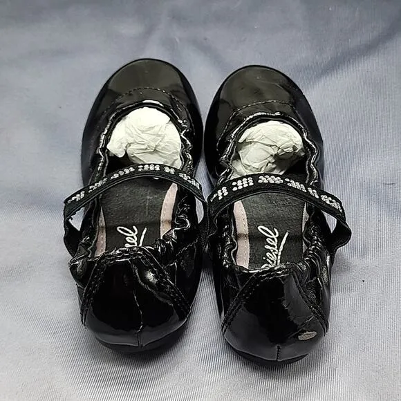 DIESEL STYLE BALLET BLACK PATENT LEATHER BALLET BABY FLATS BABY NEW WNB SIZE 6
