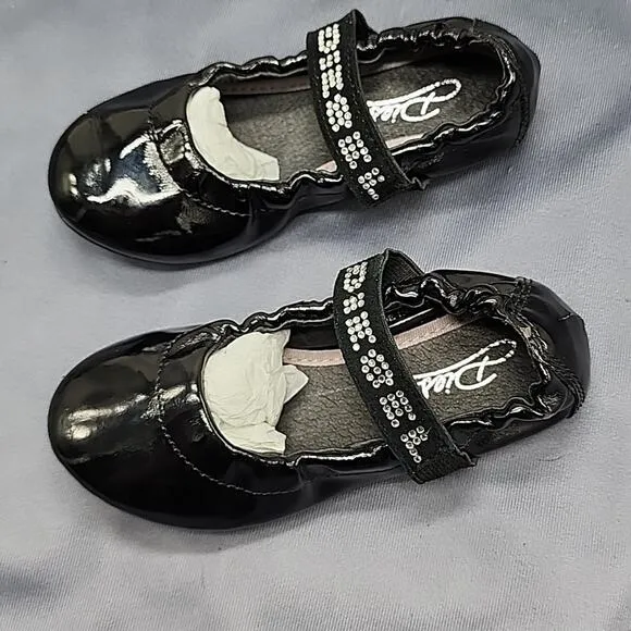 DIESEL STYLE BALLET BLACK PATENT LEATHER BALLET BABY FLATS BABY NEW WNB SIZE 6