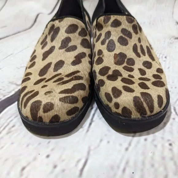 DJP Donald J Pliner Calf Hair Animal Print Loafers Shoes 8