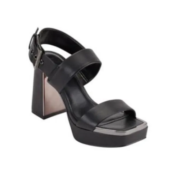 DKNY Bibiana Slingback Platform Sandals Ankle-Strap Block Heel, pumps, shoes 11