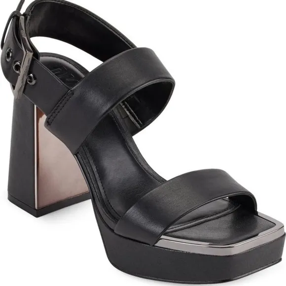 DKNY Bibiana Slingback Platform Sandals Ankle-Strap Block Heel, pumps, shoes 11