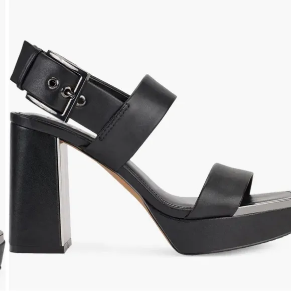 DKNY Bibiana Slingback Platform Sandals Ankle-Strap Block Heel, pumps, shoes 11