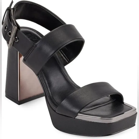 DKNY Bibiana Slingback Platform Sandals Ankle-Strap Block Heel, pumps, shoes 11
