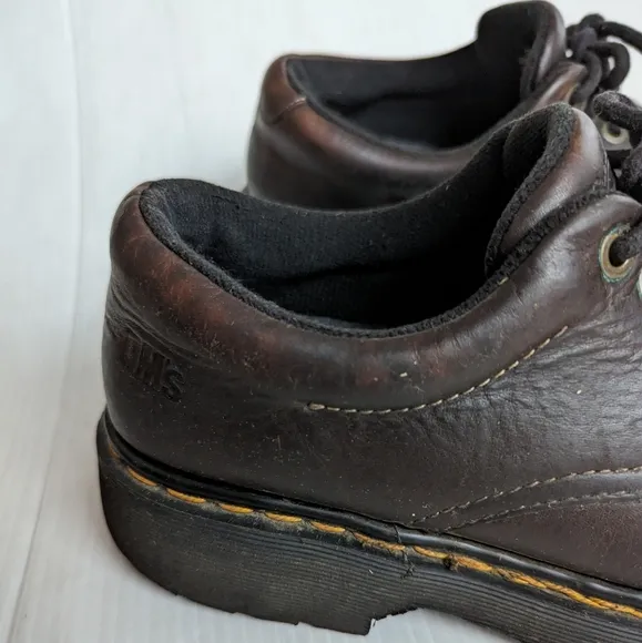 DOC MARTENS 9369 Vintage MIE chunky platform brown leather boot shoes brogues