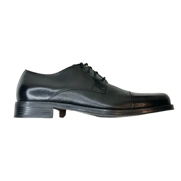 DOCKERS Premium Black Cap Toe Lace Up Oxford Size 10.5