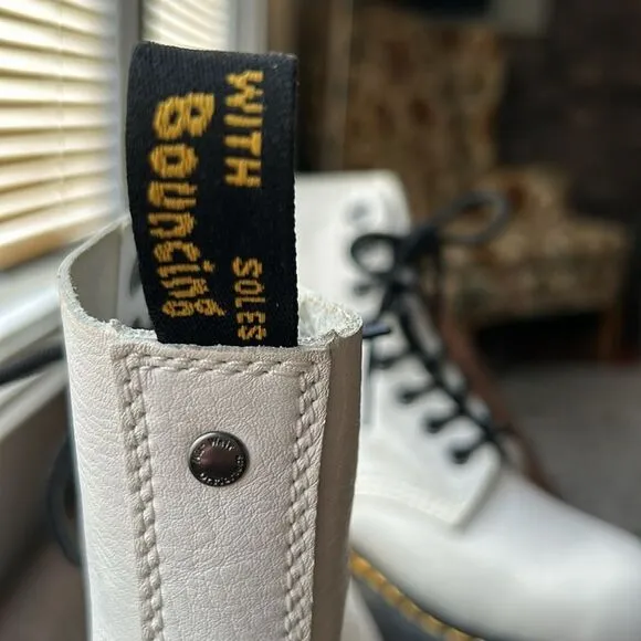 Doc Martin platform, white boots
