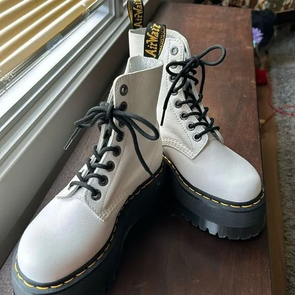 Doc Martin platform, white boots