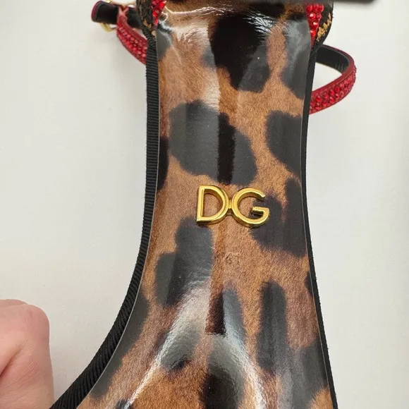 Dolce &amp; Gabbana Keira floral-appliquéd embellished leopard-jacquard heels