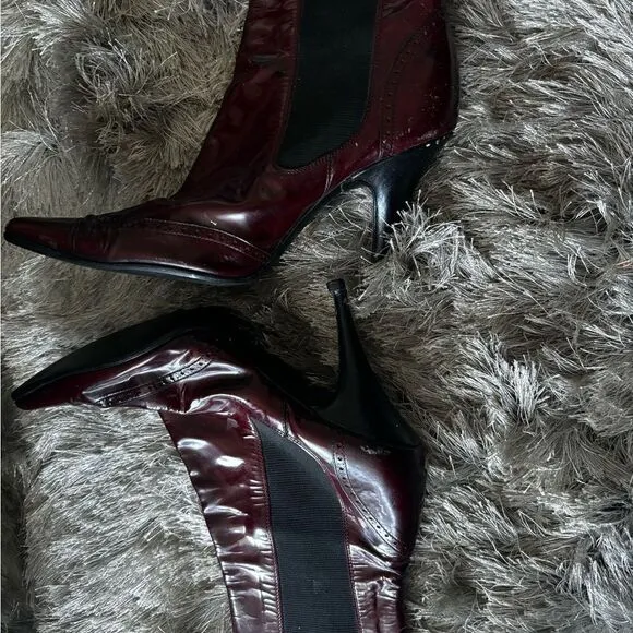Dolce Gabbana Anguilla pointy heels stiletto booties stretch boots ankle shoes