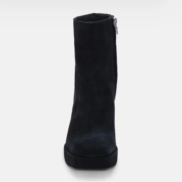 DOLCE VITA BLACK SUEDE ULYSES PLATFORM BOOTS 10 NEW