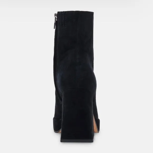 DOLCE VITA BLACK SUEDE ULYSES PLATFORM BOOTS 10 NEW