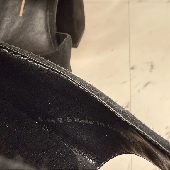 Dolce Vita Bobby Black Suede Platform Heeled Sandal 9 1/2