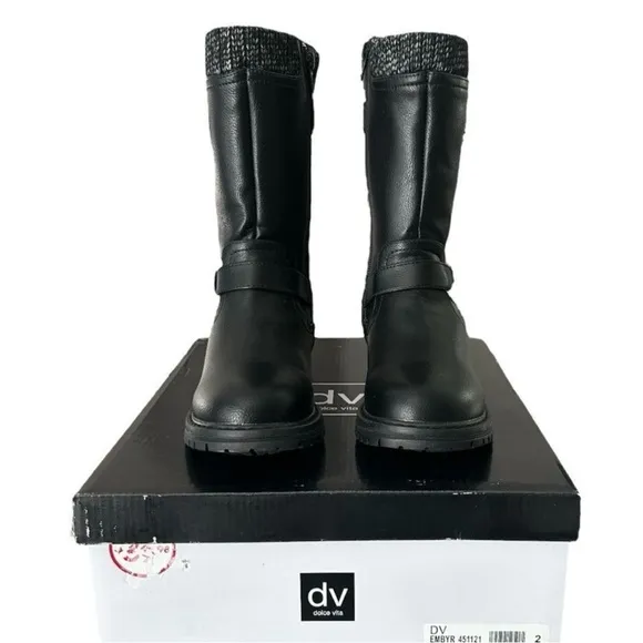 Dolce Vita Kids Embry Tall Shaft Black Boots Kids Size 2