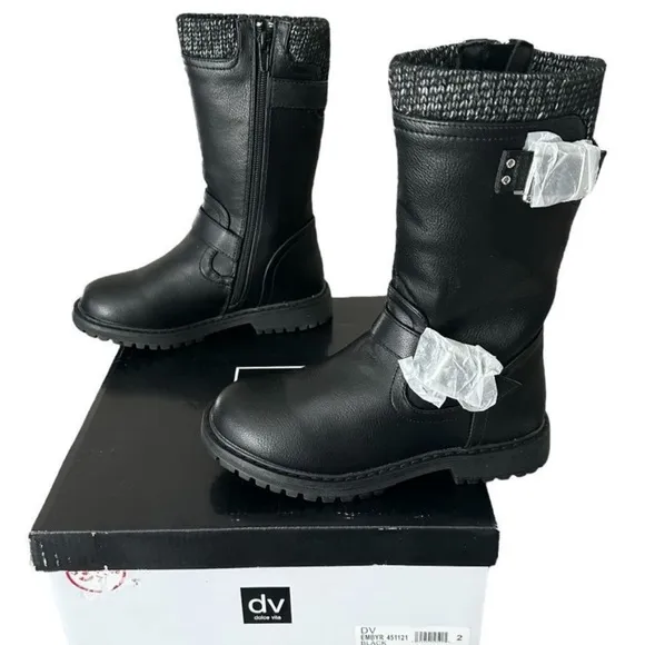 Dolce Vita Kids Embry Tall Shaft Black Boots Kids Size 2