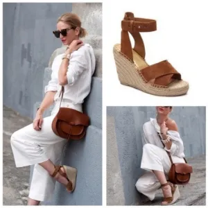Dolce Vita Nova Suede Brown Wedge Espadrille Sandals