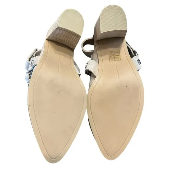 Dolce Vita Women’s Rango mule block heel cream leather Size 10