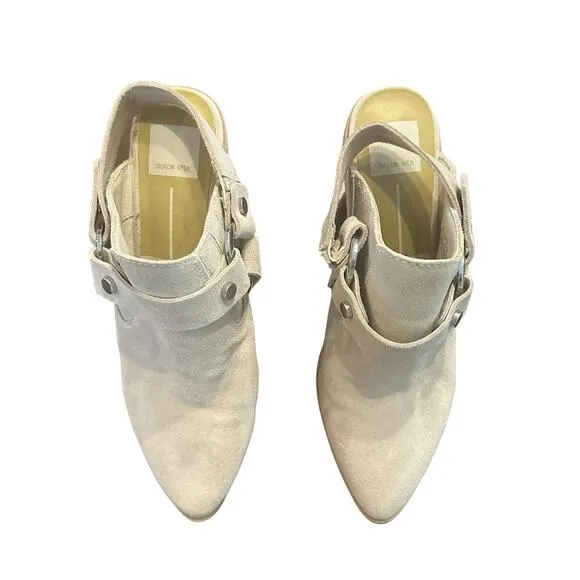 Dolce Vita Women’s Rango mule block heel cream leather Size 10