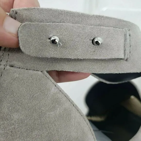 Dolce Vita Espadrille Sandals Gray Suede Platform
