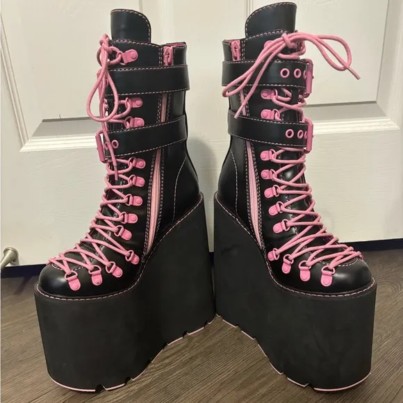 Dolls Kill / Current Mood Hot Double Stacked Traitor Boots