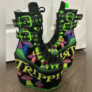 Dolls Kill / Current Mood Mind Trip Double Stack Traitor Boots