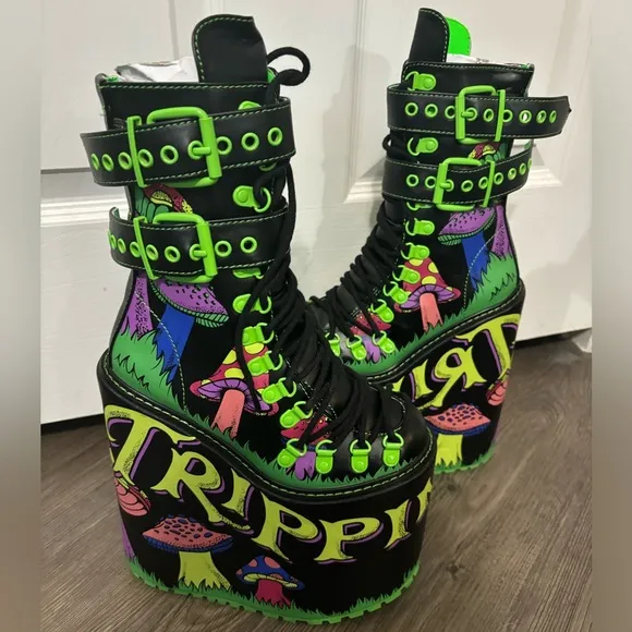 Dolls Kill / Current Mood Mind Trip Double Stack Traitor Boots