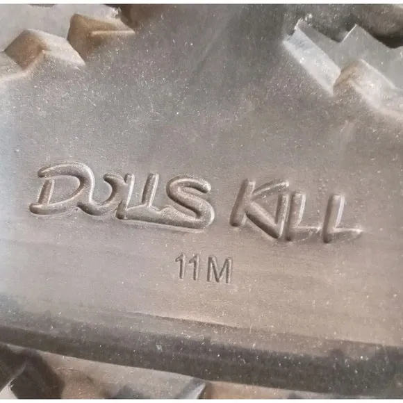 Dolls Kill Current Mood Size 11 Boot Chain Platform Goth  Hoodcore Boots