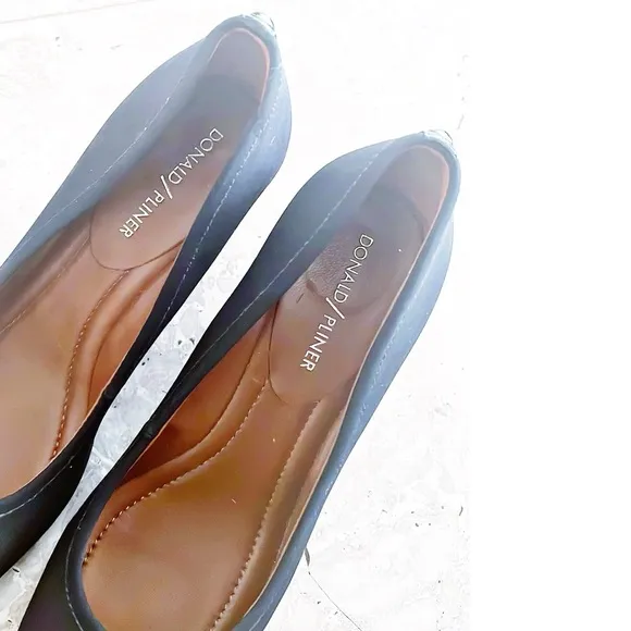 Donald J. Pliner Corin Block Heels Dress Shoes, Black Size 8.5 EXCELLENT!