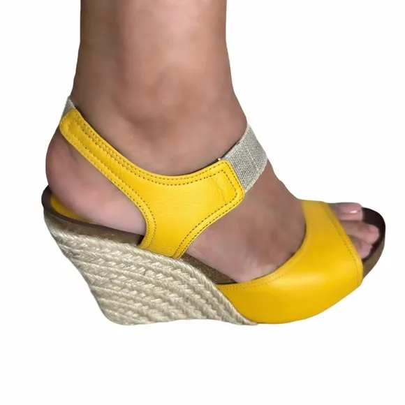 Donald J Pliner Ginny Espadrille Cork Wedge Sandals Size 7M