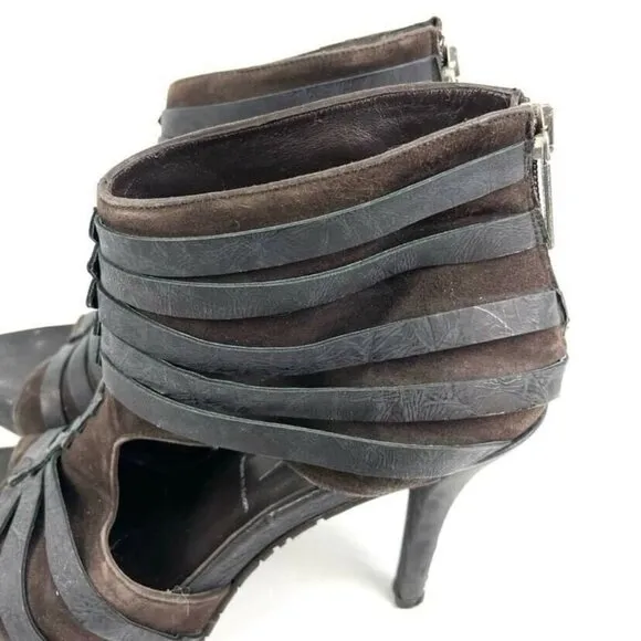 Donald J Pliner Gladiz Gladiator Sandals 8.5 Black Leather Platform Heels