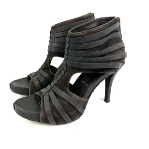 Donald J Pliner Gladiz Gladiator Sandals 8.5 Black Leather Platform Heels