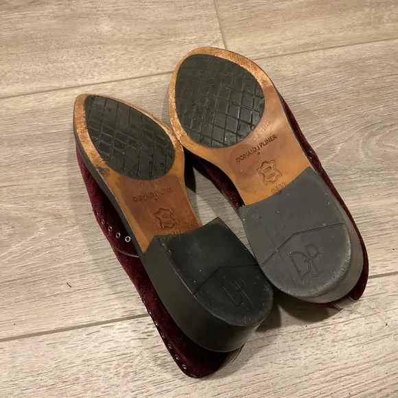 Donald J Pliner Loafers Galiasp Velvet Chianti Pointed Toe Size 6.5
