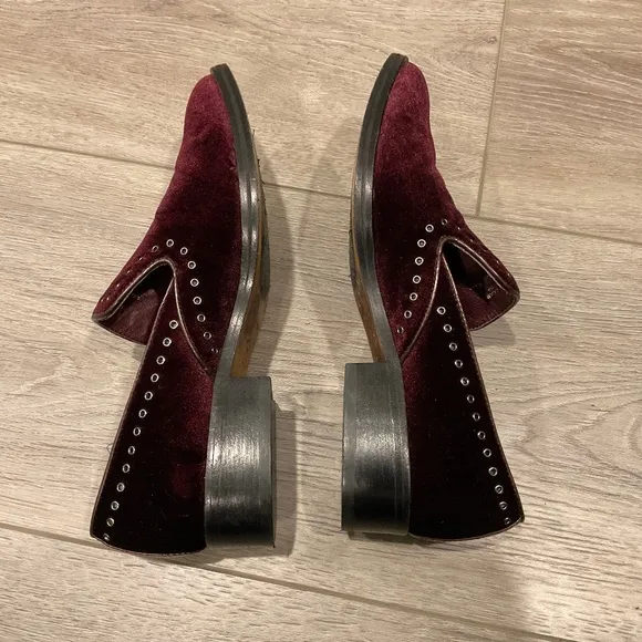 Donald J Pliner Loafers Galiasp Velvet Chianti Pointed Toe Size 6.5