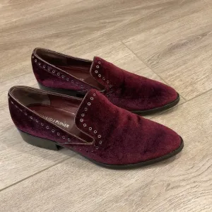 Donald J Pliner Loafers Galiasp Velvet Chianti Pointed Toe Size 6.5