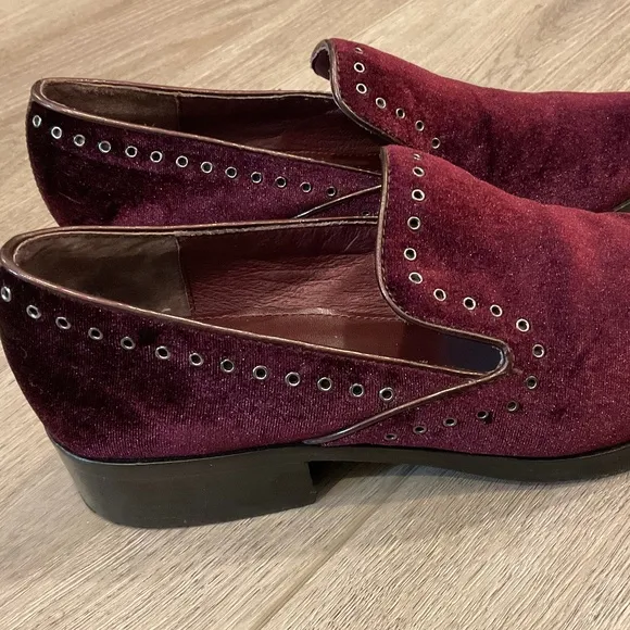 Donald J Pliner Loafers Galiasp Velvet Chianti Pointed Toe Size 6.5
